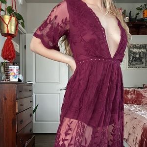 honey punch lace romper